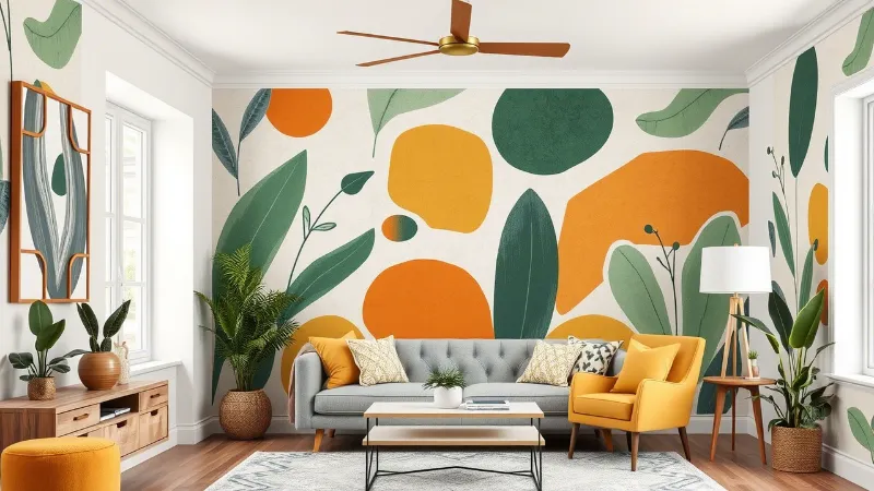 Wallpaper for Mid Century Modern