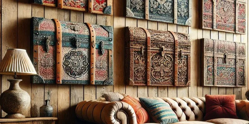 Antique Trunks as Wall Art