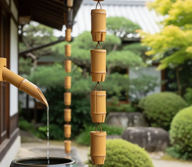 Bamboo Rain Chain