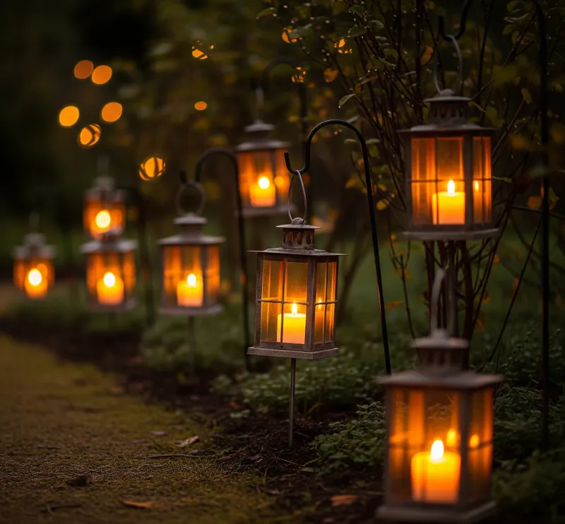 Candle Lantern Garden Lights