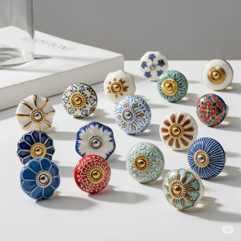 Art Deco Ceramic Drawer Knobs