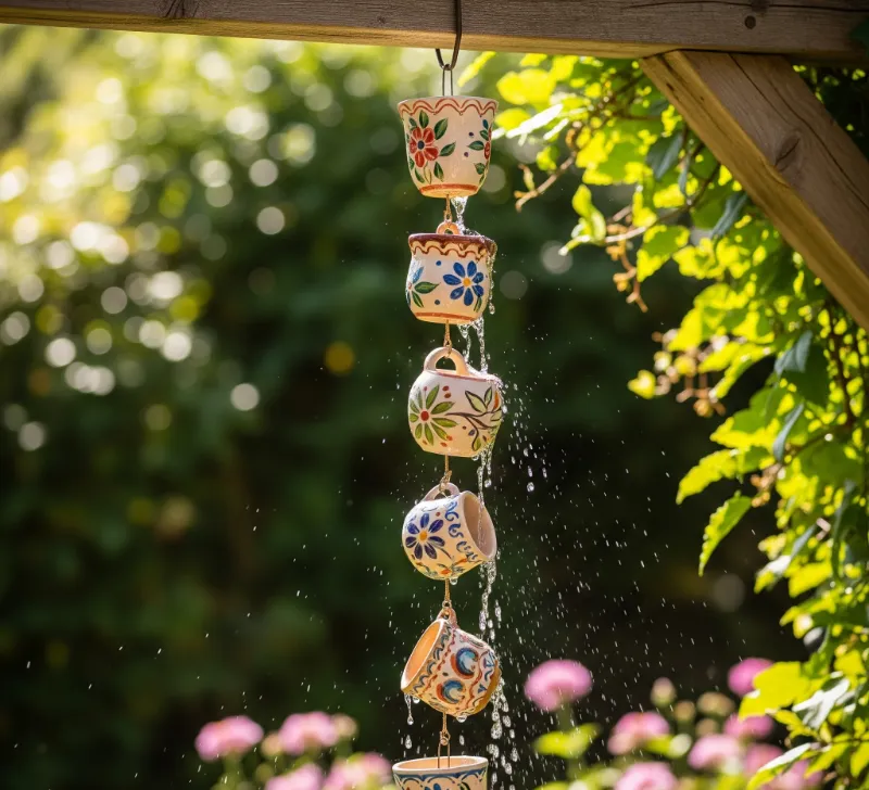 DIY Clay Cup Rain Chain
