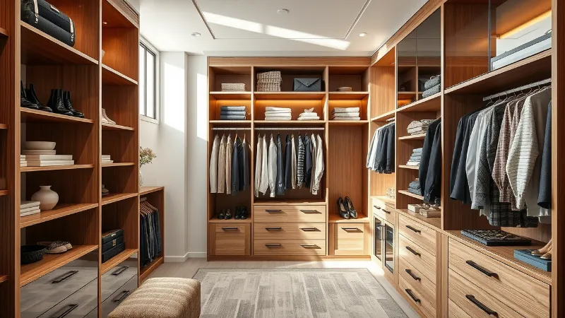 Walk-in Closets with Custom Storage