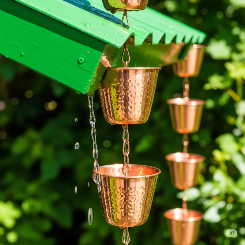 Copper Cup Rain Chain