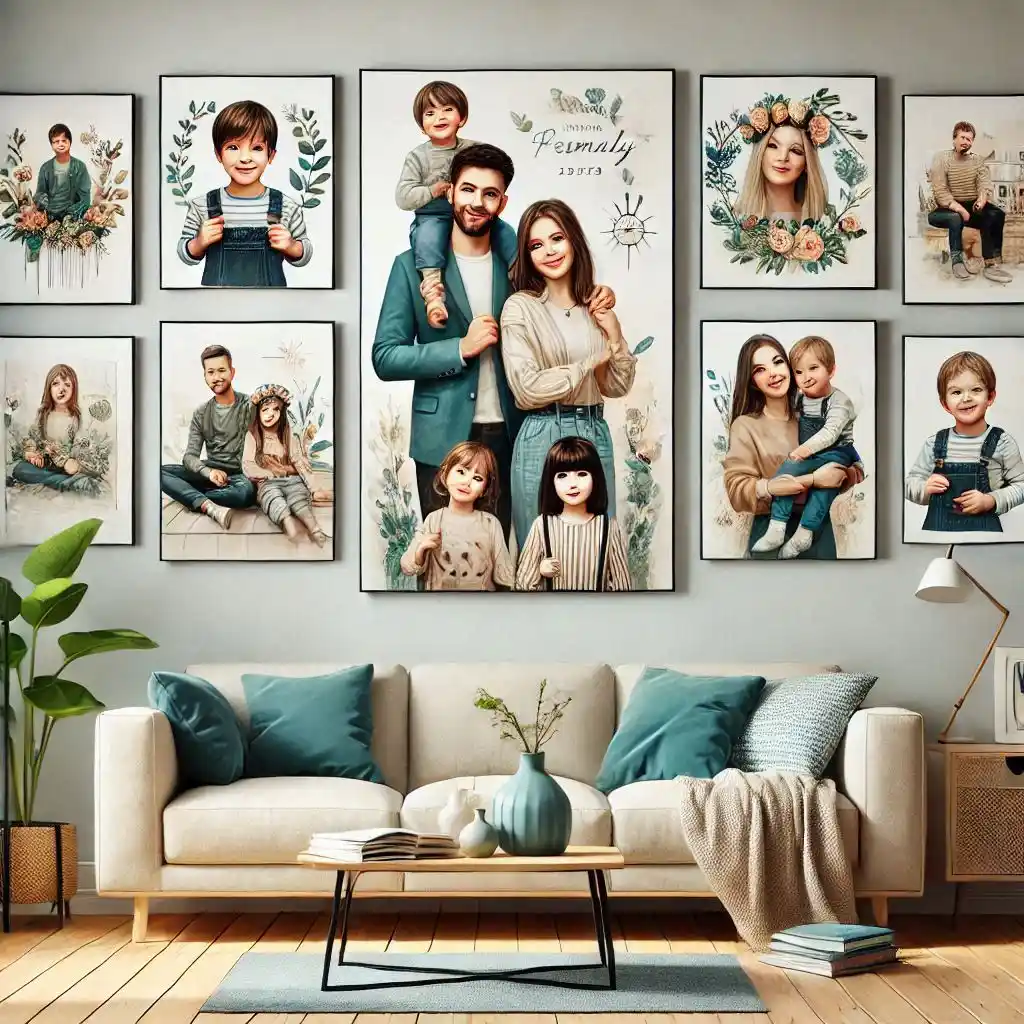 Custom Family Portraits Wall Art