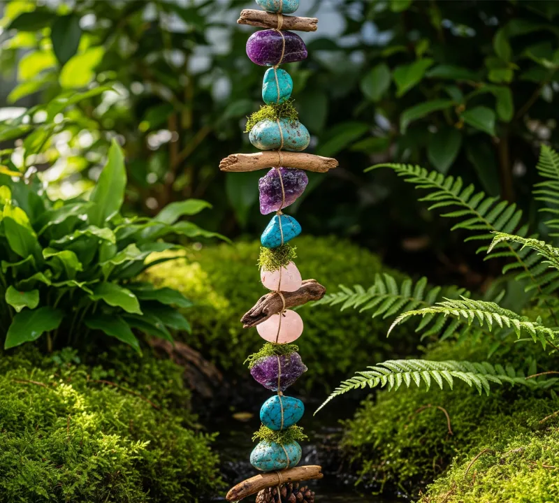 DIY Rock Rain Chain