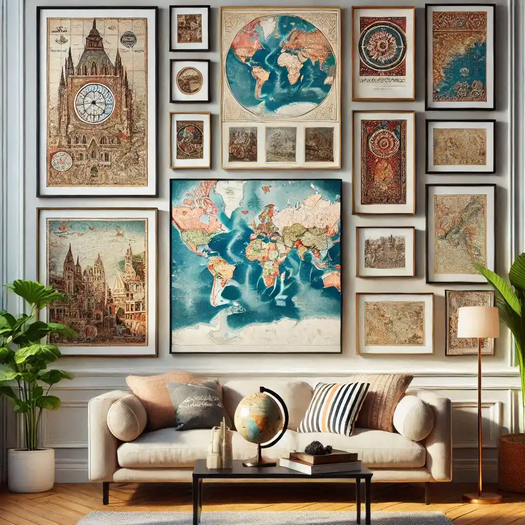 Framed Maps Wall Art