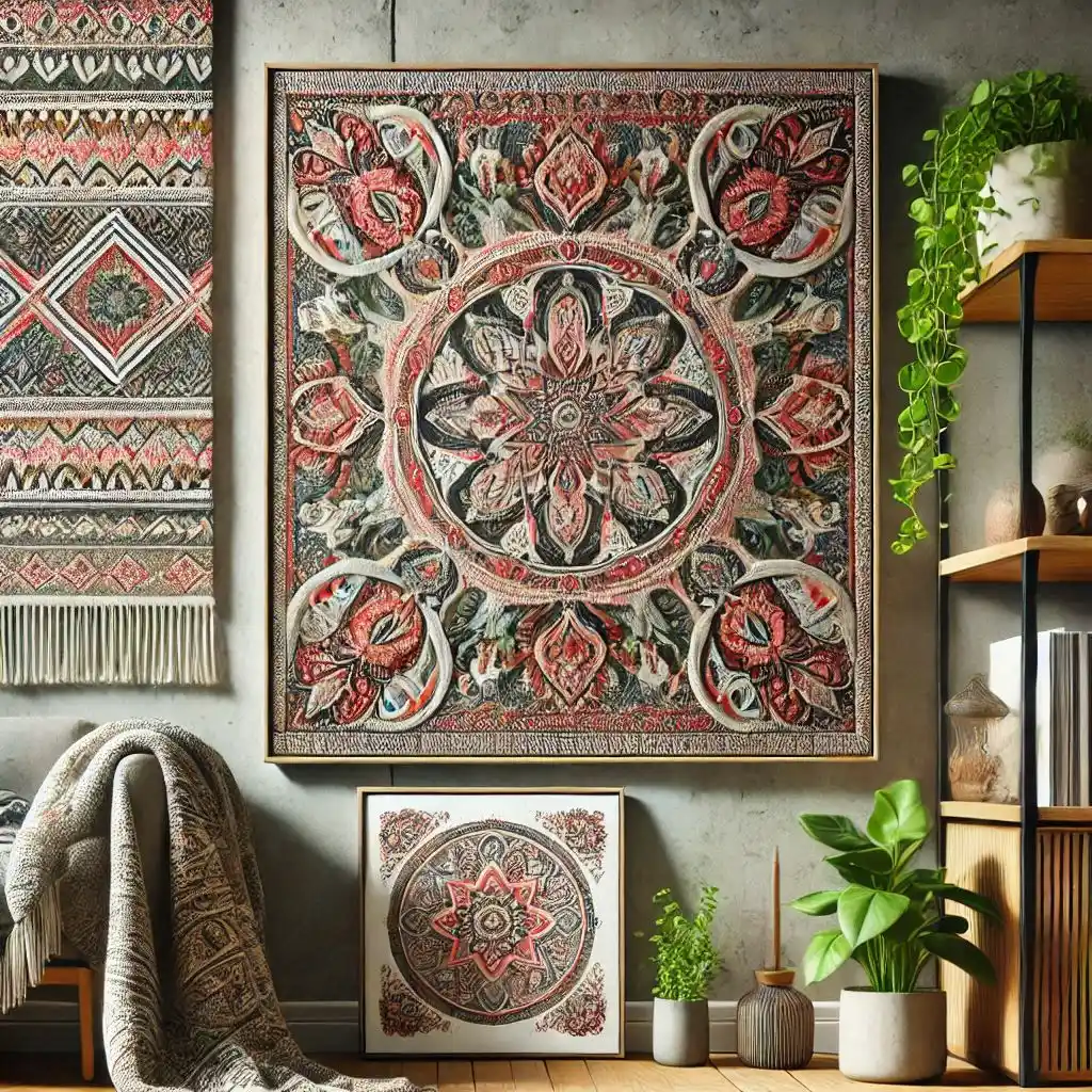 Framed Textile Wall Art