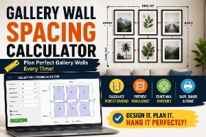 Gallery Wall Spacing Calculator Free for Perfect Frame Layouts Plan ...