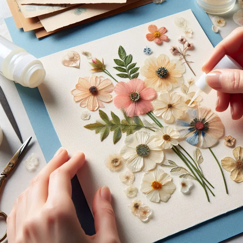 Pressed Flower Art Making