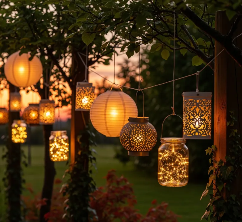 Hanging Lantern Garden Lights