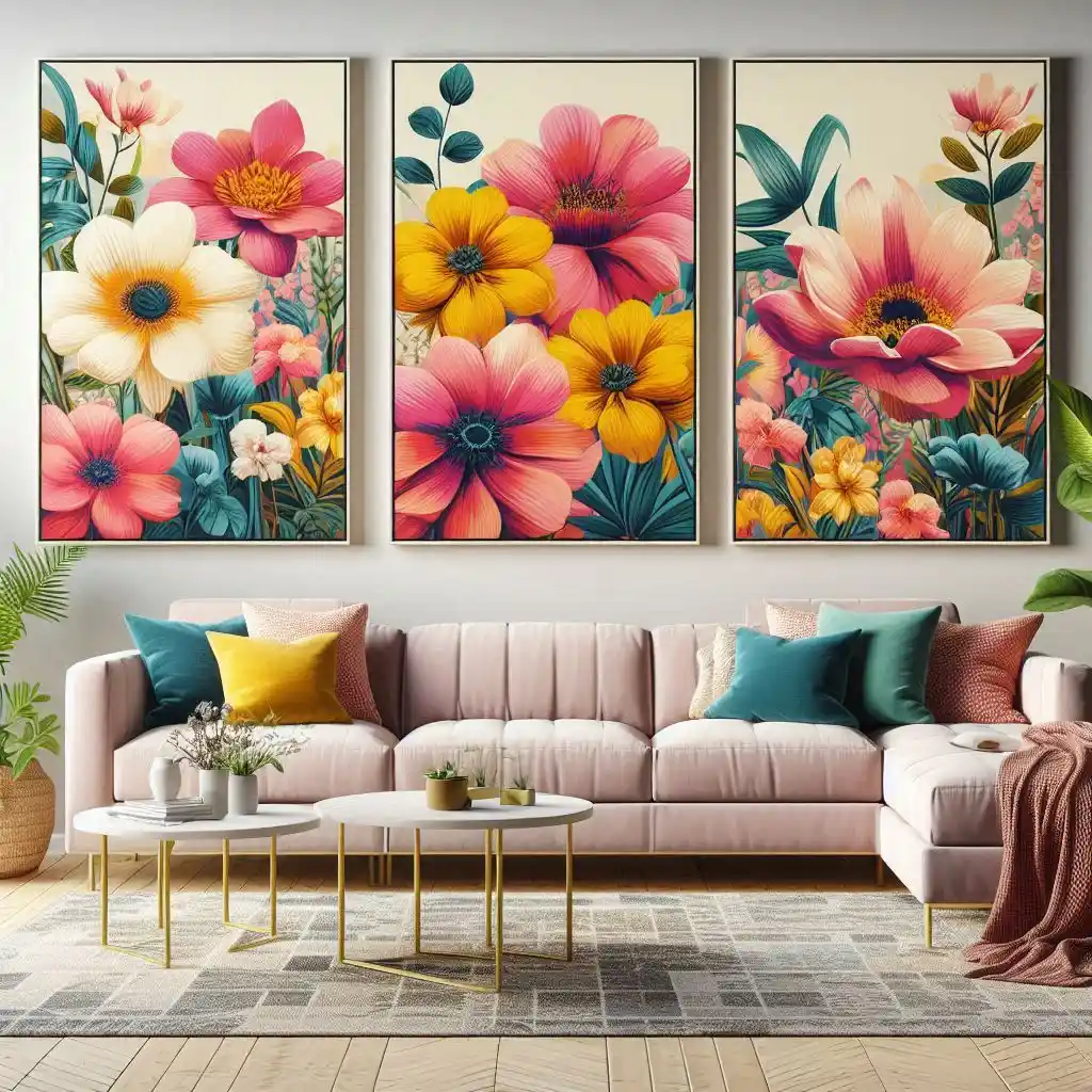 Large Floral Prints Art