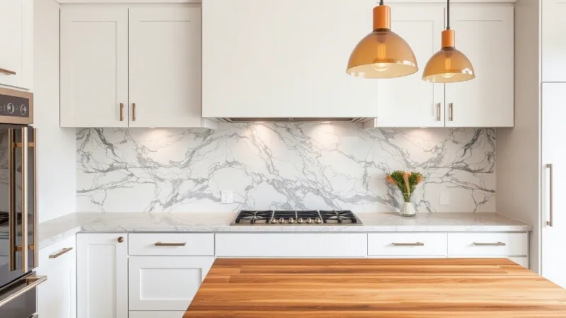 DIY Marble Backsplash