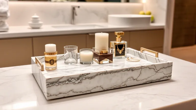 DIY Marble Vanity Tray