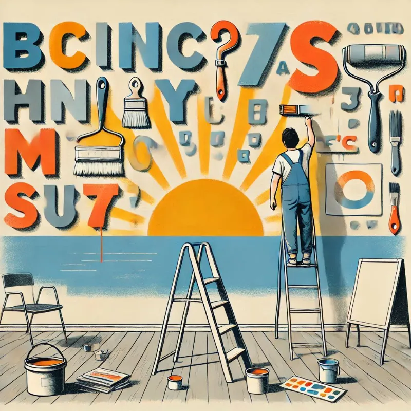 Paint Big Letters on Wall