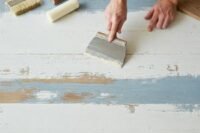 Best Way to Paint Wood Floors Distressed White at Home