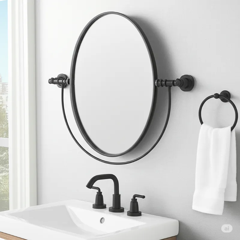 Pivot Mirror in Bathroom