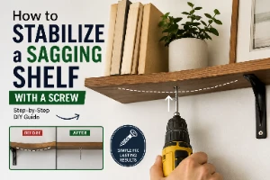 How to Stabilize a Sagging Shelf With a Screw (Step-by-Step DIY Guide)
