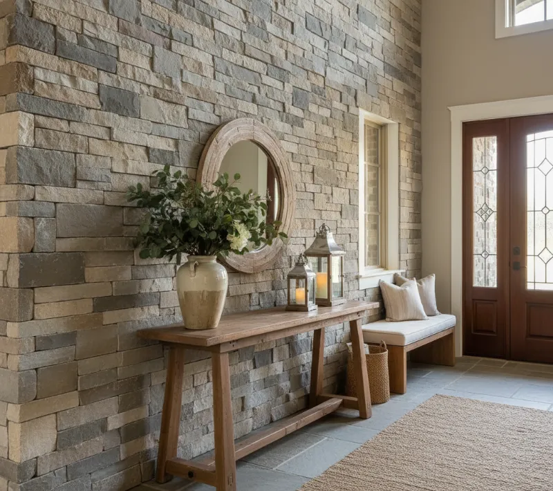 Stone Accents to Entry Ways