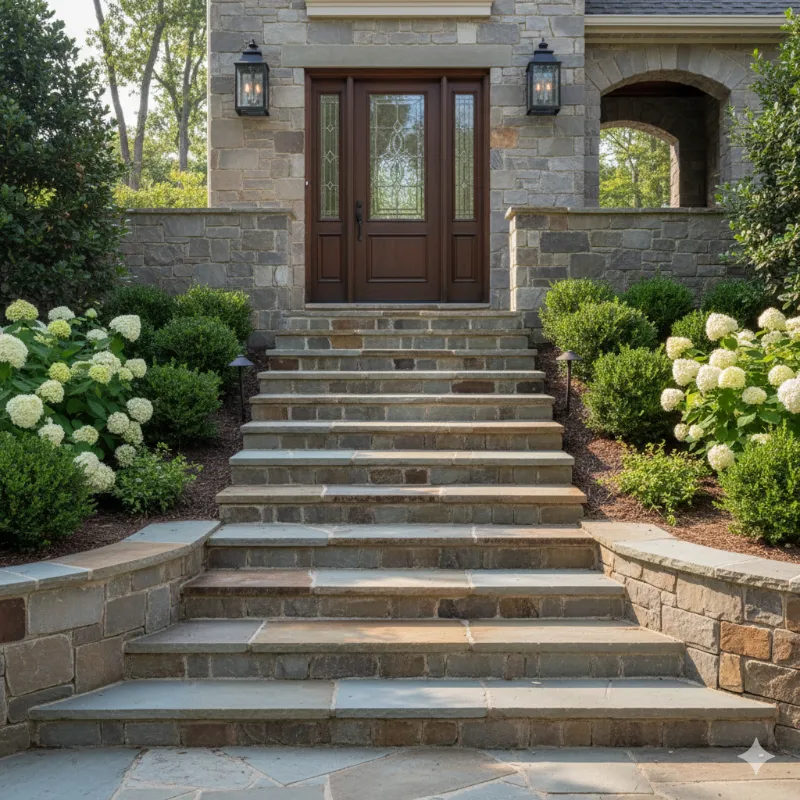 Stone Entryway Steps