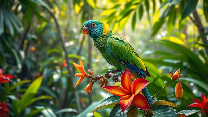 Tropical bird art