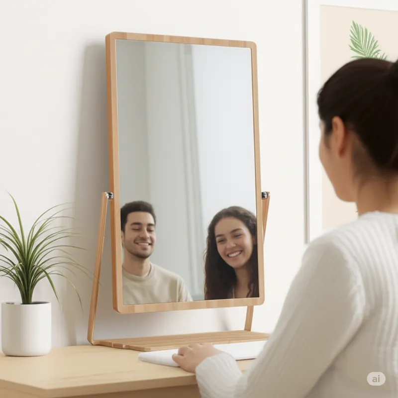 Wood Pivot Mirror