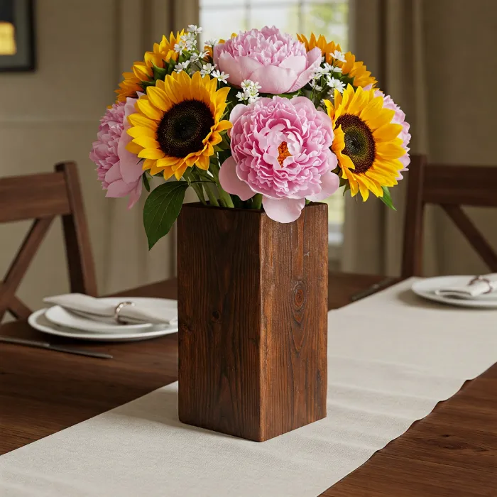 Dining Table Wooden Vases