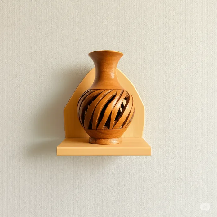 Wall Shelves Wooden Vases