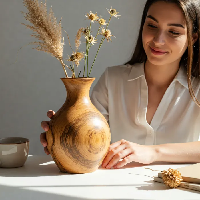 Wooden Vase Décor